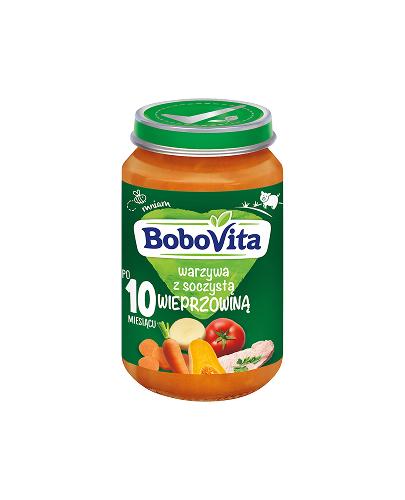 BOBOVITA Soczysta wieprzowina z warzywami po 10 m-cu - 190 g - cena, opinie